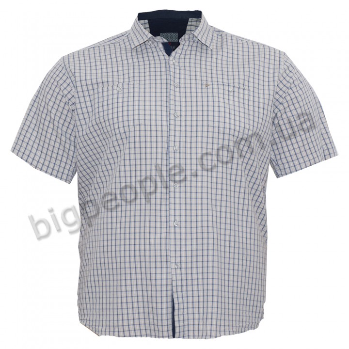 Серая хлопковая мужская рубашка больших размеров BIRINDELLI (ru00479009)