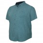Бирюзовая льняная мужская рубашка больших размеров BIRINDELLI (ru05116754)
