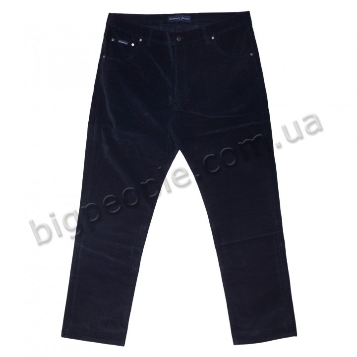 Вельветові чоловічі джинси DEKONS великого розміру. Колір темно-синій. Сезон осінь-весна. (dz00329971)
