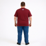 Футболка чоловіча POLO PEPE великого розміру. Колір бордо. Комір напівкруглий. (fu02041874)