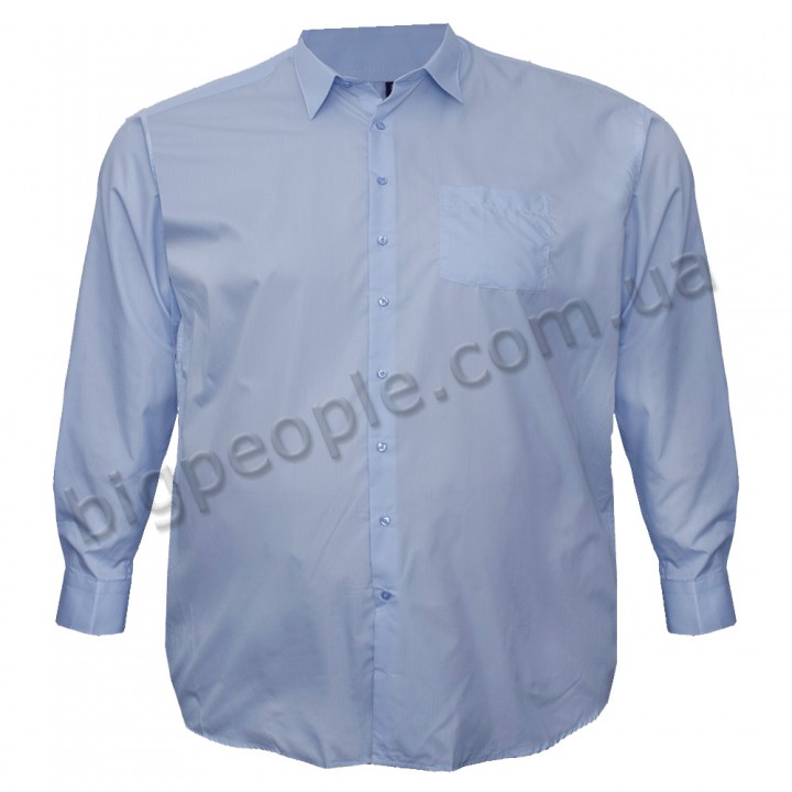 Голубая хлопковая мужская рубашка больших размеров BIRINDELLI (ru00681958)