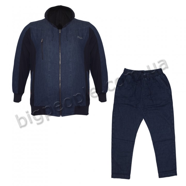 Джинсово-трикотажний костюм великого розміру OLSER (SK00183442)