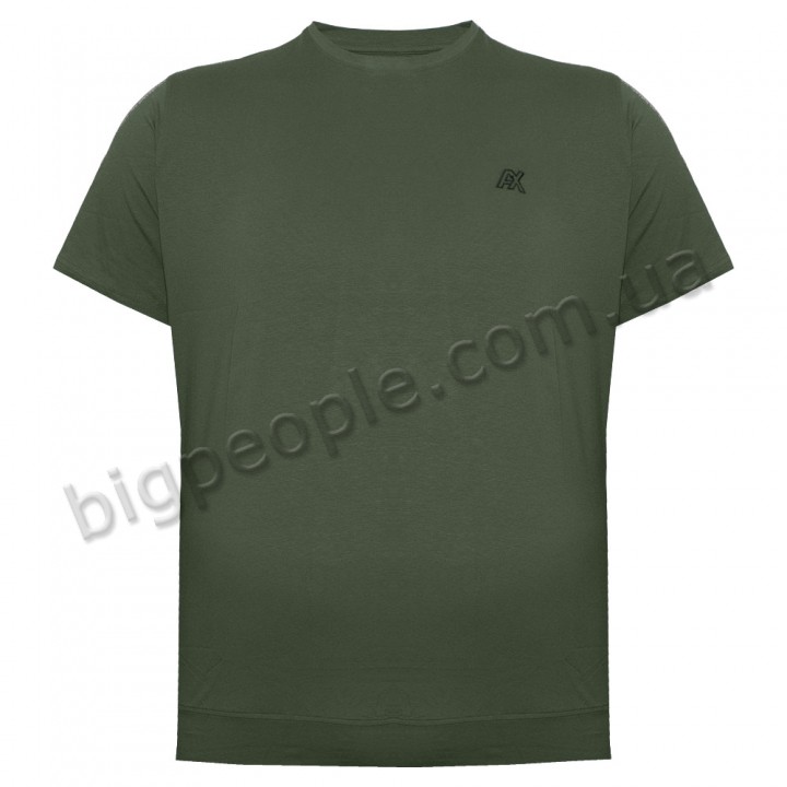 Мужская футболка ANNEX для больших людей. Цвет хаки. Ворот полукруглый. (fu01866922)