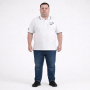 Мужское polo АННЕКС большого размера. Цвет белый. Низ изделия прямой. (fu01966284)