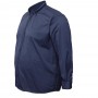 Тёмно-синяя в полоску хлопковая мужская рубашка больших размеров BIRINDELLI (ru00590546)