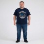 Футболка мужская ARMSTRONG большого размера. Цвет тёмно-синий. Ворот полукруглый. (fu02078324)