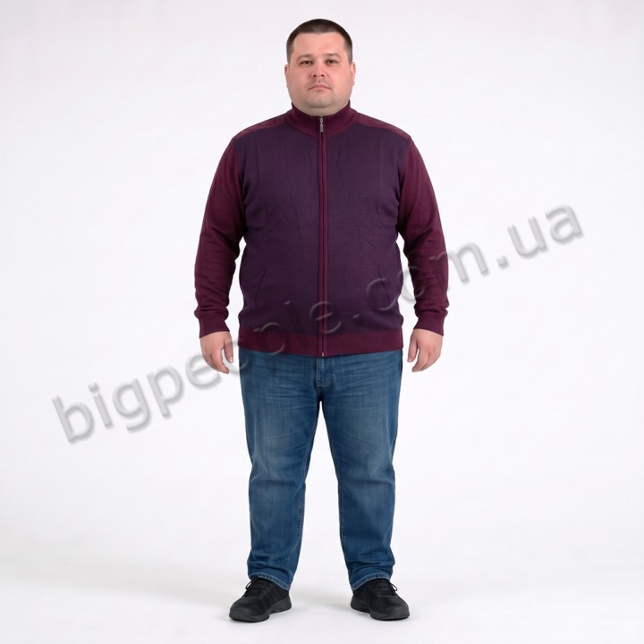 Бордова кофта великого розміру TURHAN (ba01169437)
