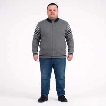 Сіра тепла кофта великого розміру TURHAN (ba01173690)