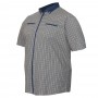 Синяя хлопковая мужская рубашка больших размеров BIRINDELLI (ru05178225)