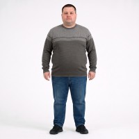 Коричневый джемпер больших размеров TURHAN (ba01163446)