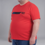 Футболка чоловіча POLO PEPE великого розміру. Колір червоний. Комір напівкруглий. (fu02056846)