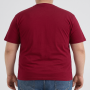 Футболка мужская POLO PEPE большого размера. Цвет бордовый. Ворот полукруглый. (fu02064904)