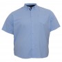 Голубая хлопковая мужская рубашка больших размеров BIRINDELLI (ru00491224)