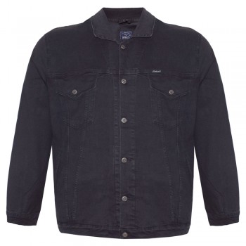 Мужская джинсовая куртка DEKONS для больших людей. Цвет чёрный. (ku00323774)