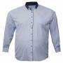 Белая в полоску хлопковая мужская рубашка больших размеров BIRINDELLI (ru00592775)