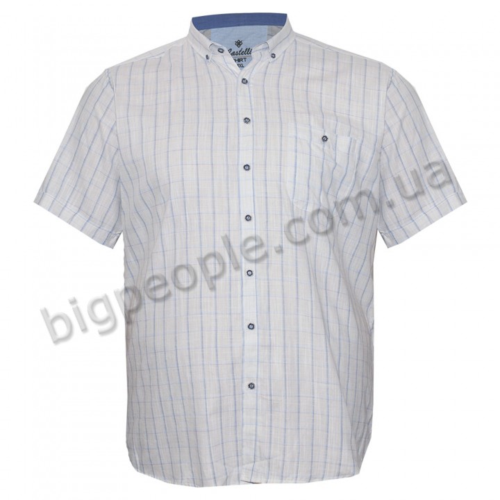 Чоловіча бавовняна сорочка великих розмірів CASTELLI (ru05195775)
