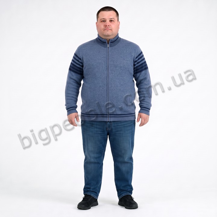 Синяя теплая кофта большого размера TURHAN (ba01171882)