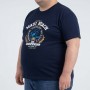 Футболка мужская ARMSTRONG большого размера. Цвет тёмно-синий. Ворот полукруглый. (fu02078324)