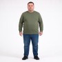 Світшот середньої щільності кольору хакі TURHAN (ba01176892)