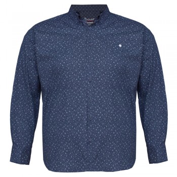 Тёмно-синяя стрейчевая мужская рубашка больших размеров BIRINDELLI (ru00678324)