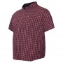 Бордовая льняная мужская рубашка больших размеров BIRINDELLI (ru05112907)