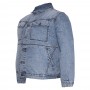 Укорочена чоловіча джинсова куртка DEKONS для великих людей. Колір синій. (ku00411662)