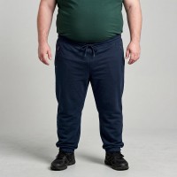 Летние тонкие спортивные брюки POLO PEPE больших размеров. Цвет тёмно-синий. Внизу манжети. (br00129362)