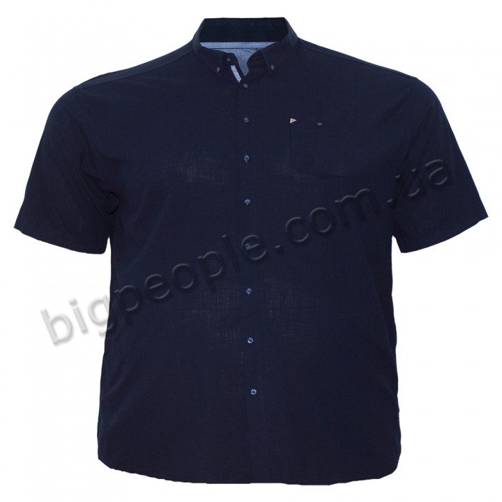 Мужская рубашка BIRINDELLI для больших людей. Цвет тёмно-синий. (ru05227006)