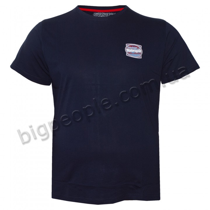 Футболка чоловіча ARMSTRONG великого розміру. Колір темно-синій. Воріт напівкруглий. (fu01190554)