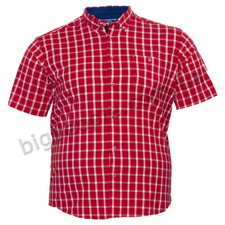 Красная хлопковая мужская рубашка больших размеров BIRINDELLI (ru00478665)