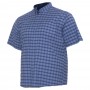 Синяя хлопковая мужская рубашка больших размеров BIRINDELLI (ru00487880)