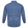 Синяя хлопковая мужская рубашка больших размеров BIRINDELLI (ru00674558)