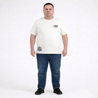 Футболка мужская ANNEX большого размера. Цвет белый. Ворот полукруглый. (fu01950668)