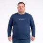 Тонка футболка чоловіча з довгим рукавом TURHAN великого розміру. Колір синій. Комір напівкруглий. (fu02083879)