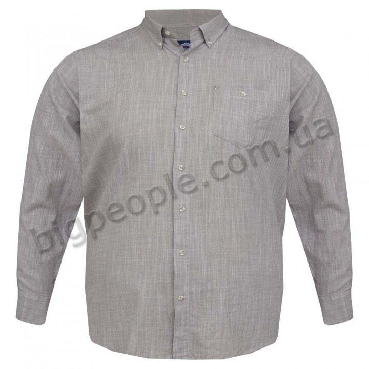 Бежевая мужская рубашка больших размеров BIRINDELLI (ru00685702)