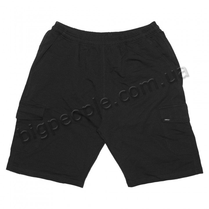 Трикотажні чоловічі капрі ANNEX великого розміру. Колір чорний. Пояс на резинці. (sh00304663)