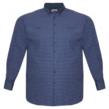 Тёмно-синяя мужская рубашка больших размеров BIRINDELLI (ru00707886)
