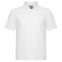 Мужское поло DEKONS для больших людей. Цвет белый. Ворот полукруглый. (fu01879543)
