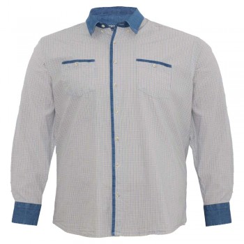 Бежевая мужская рубашка больших размеров BIRINDELLI (ru00560112)