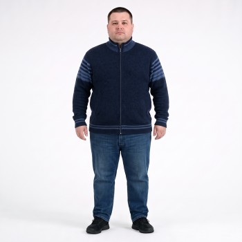 Темно-синя тепла кофта великого розміру TURHAN (ba01170469)