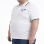Мужское polo АННЕКС большого размера. Цвет белый. Низ изделия прямой. (fu01966284)