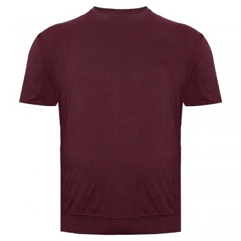 Футболка чоловіча POLO PEPE великого розміру. Колір бордо. Воріт напівкруглий. (fu01520331)