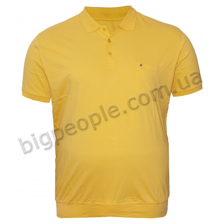 Мужское polo АННЕКС большого размера. Цвет желтый. Низ изделия на манжете. (fu01020421)