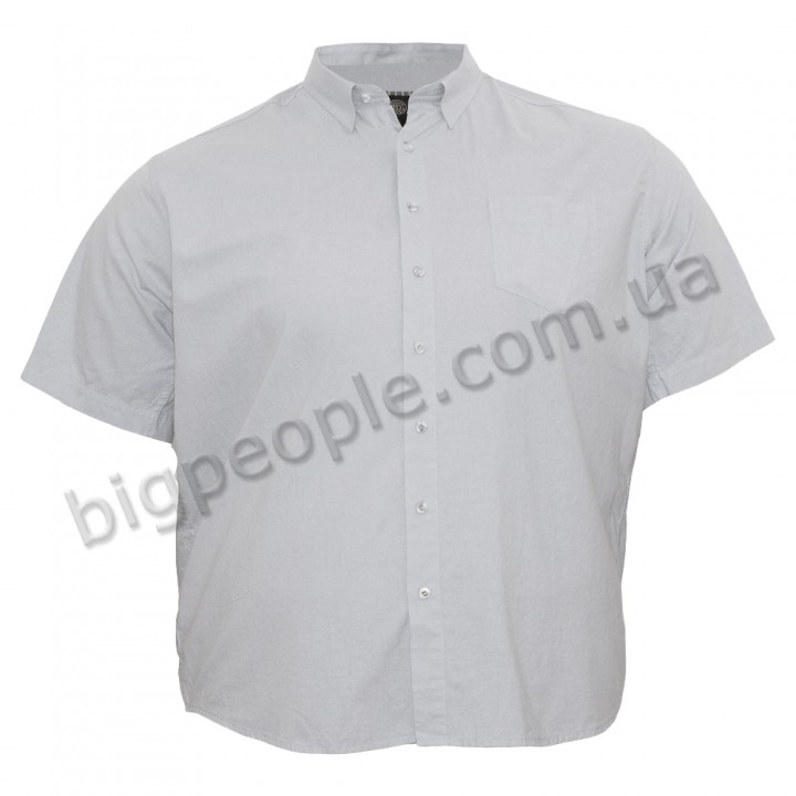 Сіра бавовняна чоловіча сорочка великих розмірів BIRINDELLI (ru05171885)