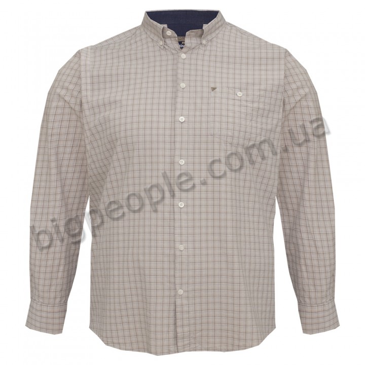 Бежевая мужская рубашка больших размеров BIRINDELLI (ru00689041)