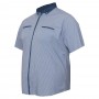 Синяя хлопковая мужская рубашка больших размеров BIRINDELLI (ru05155008)