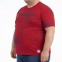 Футболка мужская ANNEX большого размера. Цвет бордовый. Ворот полукруглый. (fu01949439)