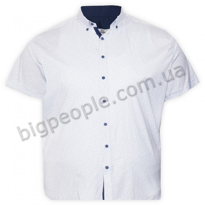 Белая стрейчевая мужская рубашка больших размеров BIRINDELLI (ru05121552)