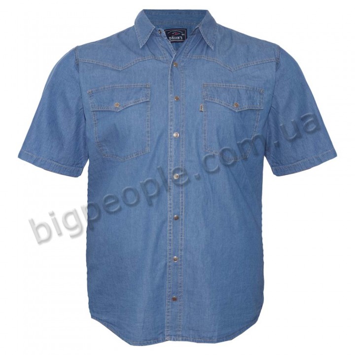 Синяя мужская рубашка больших размеров DEKONS (ru05164776)