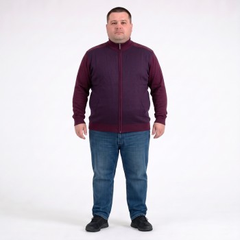 Бордова кофта великого розміру TURHAN (ba01169437)